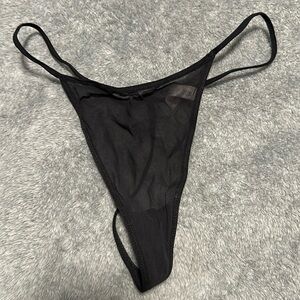 Victoria’s Secret Silk Thong, Black, NWOT